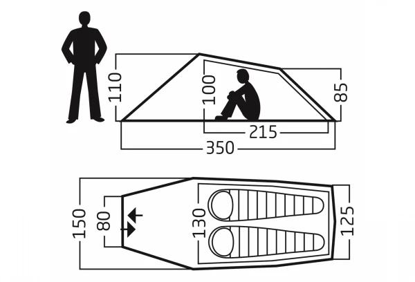 Tente 2 Personnes Nordisk Halland 2 LW Rouge 5 Tente 2 Personnes Nordisk Halland 2 LW Rouge – Image 3