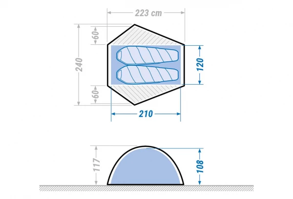 Tente Forclaz Trek 500 Fresh & Black 2 Personnes Blanc 5 Tente Forclaz Trek 500 Fresh & Black 2 Personnes Blanc – Image 3